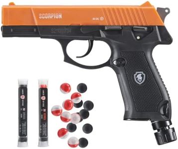 Lancer Tactical Scorpion 0.5 Caliber Non-Blowback Air Pistol - Less Lethal, Ideal for Home and Personal Defense, Police-Grade Pepper Ball Gun-Package/Single (Orange Package)