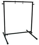 The Gong Shop Gong Stands / Support Gongs Up To 26” / Easy to set up and easy to hang Gongs / Black Gong Stand / Metal Gong Stand to Support Small Gongs 18" - 26" / Gong Not Included