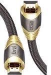 IBRA LUXURY HDMI Cable 30ft- HDMI 2.0 (4K@60Hz) Ready - 28AWG Braided Cord - 18Gbps -Gold Plated Connectors - Ethernet, Audio Return - Video 4K 2160p HD 1080p 3D Compatible with Xbox PlayStation PS3 PS4 PC TV