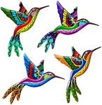 Tsilin 4 Pcs Metal Hummingbird Wall