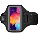 i2 Gear Running Armband Phone Case for Samsung Galaxy A51, A50, A30, A20 & A10 - Cell Phone Holder with Air Vent for Exercise & Working Out Plus Key Holder - Black