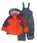 OshKosh B'Gosh Boys' Little Ski Jacket and Snowbib Snowsuit Set, Maple Leaf/Sneaker Grey, 5/6