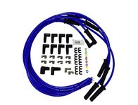 A-Team Performance Silicone High Performance Spark Plug Wire Set Universal Fit V8 V6 Plus Coil Wire Compatible with Buick Cadillac Chevy GMC Ford Mopar Oldsmobile Pontiac 9.5mm (Blue)