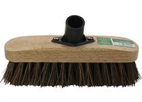 Marksman 9" Stiff Deck Scrub Broom Head With Bracket Yard Brush Garden Sweeping Broom