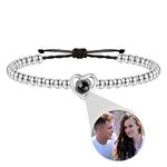 Nergaebe Custom Bracelets with Picture inside, Personalised Photo Projection Bracelets, Picture Bracelet Personalised Photo, Custom Photo Gifts for Women/Men/Family/Couple/Friends