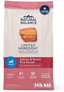 Natural Balance Limited Ingredient Puppy Dry Dog Food with Healthy Grains, Salmon & Brown Rice Recipe, 24 Pound (Pack of 1)