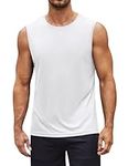 COOFANDY Men's Tank Top 2/3 Pack Sleeveless Muscle T-Shirt GMY Top Bodybuilding Vests Functional Shirt Running Shirt Sports Shirts, White, XXL