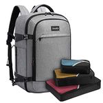 Asenlin 40L Travel Backpack ，17 Inch Laptop Backpack Flight Approved Luggage Carry On Water Resistant Computer Backpack for Weekender Overnight Large Daypack Grey