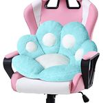 Ditucu Cat Paw Cushion Comfy Kawaii Chair Cushion 31.4 x 27.5 inch Bear Paw Lazy Sofa Office Floor Pillow Cute Plush Seat Pad for Gaming Chair for Bedroom Decor Blue