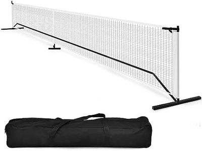 COSTWAY Filet de Pickleball Portable de 670 x 92 cm Tuyaux Métalliques, Filet Badminton Exterieur en Polyester avec Sac de Transport en Oxford, pour Intérieur/Extérieur