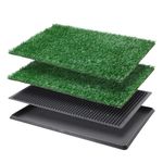 LOOBANI Dog Grass Pad with Tray Large, Indoor Dog Potties for Apartment and Patio Training, with 2 Packs Dog Grass Pee Pads for Replacement(20" x 30")