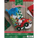 Bucilla Felt Applique Stocking Kit, The Christmas Drive, 86663 Size 18-Inch