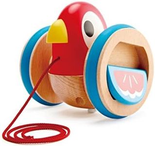 Hape Oiseau Jouet en Bois 1 an à Tirer - Dès 12 Mois - Pour Motricité, Imagination & Dextérité de l'Enfant - Jouet à Tirer et Pousser Conforme aux Normes de Sécurité - Adapté aux Petites Mains