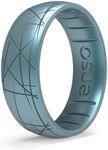 Enso Rings Etched Legend Silicone Ring - Ultra Comfortable, Breathable, and Safe Wedding Ring - Yeti Frost, 9