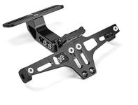 GadiParts Bike Motorcycle Bike CNC Adjustable Angle License Number Plate Frame Holder Tail Tidy (Black) Compatible Yamha YZF R15 V4