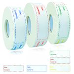 450pcs Smatagee Removable Freezer Labels,1 x 3 Inch Food Storage Stickers,Self-Adhesive Date Labels-Waterproof Oil-Resistant Easy Clean Leaves no Residue,4 Color Labels 3 Rolls