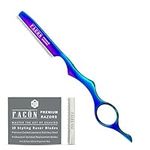 Facón Professional Hair Styling Thinning Texturizing Cutting Feather Razor + 10 Replacement Blades