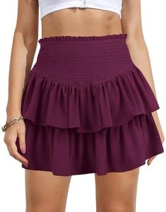 Vigorics Purple Plus Size Preppy Fairy Skirt - High Waisted Rave Skirts for Women and Teen Girls - XL
