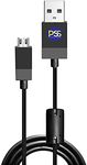 Pss Charger Charging Cable For Xbox One Controller, Micro Usb 2.0 Play Cord For Xbox One S X, Playstation 4, Ps4 Slim/Pro Controller, Samsung Galaxy, Android Phone (Black-9 Feet)