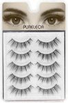 3D Faux Mink Eyelashes Natural Long Looking 5 Pairs Reusable False Lashes Soft Fluffy Full Eyes Lash