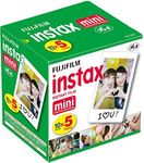 Fuji 96090 Instax Mini Instant Film, 10 Sheet, 5 Piece