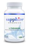 Sapphire Organics - L-Theanine, Purest Formula ZERO Fillers, 250mg, 120 Capsules, Premium Grade, Made in Canada