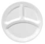 CORELLE Winter Frost White Glass 26cm Divided Dish , Pack of 6