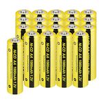 NICD AA Rechargeable Battery 1.2V 1000mAh Double A Batteries for Solar Light RC Toy 20pcs