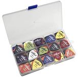 100pcs Acoustic Electric Guitar Picks Pick Plectrum Variety Colors THIN MEDIUM Thickness 0.58/0.71/0.81mm With Pick Case Organizer Box