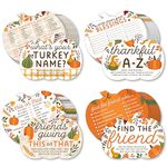 Big Dot of Happiness Fall Friends Thanksgiving - 4 Friendsgiving Party Games - 10 Cards Each - Gamerific Bundle