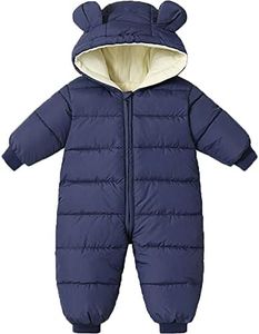 Ilyboz Infant Toddler Snowsuit Cute Baby Bear Suit Newborn Winter Coat Warm Hooded Jumpsuit for Boys Girls
