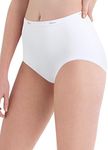 Hanes Women's 10 Pack Cotton Brief Panty, White, Size 10