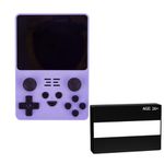 RGB20S Handheld Game Console with 20000 Games, 3.5 Inch Retro Arcade Open Source Arkos, RK3326 CPU, Video Gaming Console-(Purple-16G+128G)