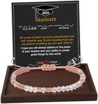 Btysun Graduation Gifts for Her 2024 Morse Code Bracelets for Women Class of 2024 High School Graduation Gift Adjustable Bracelets for Teen Girls Inspirational Birthday Christmas Jewelry