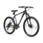 Hero RIOT 26T 21 Gear Mountain Bicycle for Mens | Grey-Black | Front Suspension | Disc Brake | Steel Frame : 16.5Inches | Rider Height : 5ft 0" - 5ft 8" | 95% Pre-Assembled(Ready to Ride in 5 Mins)