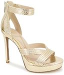 Kenneth Cole New York Women's Nadine Wedge Sandal, Gold Snake, 5