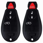 Key Fob Replacement Fit for 2008-2013 Dodge Charger Journey Durango/ 2008-2014 Grand Caravan Challenger/ 2008-2011Chrysler 300 Keyless Entry Remote Start Control M3N5WY783X, Set of 2