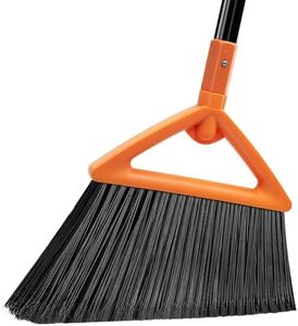 PUTNATRUE Heavy Duty Angle Broom,Upgraded Commercial Brooms for Sweeping Indoor&Outdoor,Perfect Broom of Kitchen,Garage,Courtyard and Livingroom