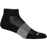 Icebreaker Merino Men's Multisport Light Cushion Mini Sock, Black/Snow/Metro Heather, Medium