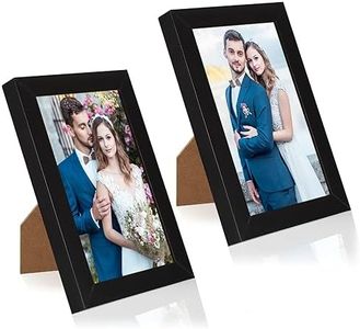 XhjzgcTech Paquet de 2 cadres photo 10x15cm pour mur et table, cadre photo familial en plastique 4x6 in pour cadres photo à affichage vertical ou horizontal