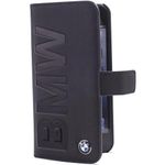 BMW Signature Collection Book Case Debossed Logo for iPhone 5/5S/SE - Black