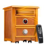 Dr Infrared Heater DR-999 Advanced Dual Heating System with Nightstand Design, Furniture-Grade Cabinet Portable Infrared Space Heater, Remote Control, 1500-Watt