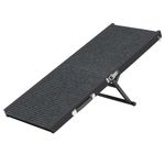 MAHANCRIS Dog Ramp, Pet Ramp for Small Dogs,101 cm Long Foldable Pet Ramp, 5 Levels Height Adjustable Dog Steps, Anti-Slip Dog Car Ramp, for Bed, Couch, Cars Trucks and SUV, Black DRHB9101N1