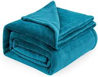 Bedsure Fleece Blanket King Size for Bed - Soft Cosy Fluffy Throw Blankets, Warm Large Throws for Audlts, Teal, 270x230 cm