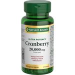 Nature's Bounty Cranberry Ultra Potency 20000mg, 60 Vegetarian Capsules