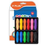 YPLUS Peanut Crayons for Toddlers, 12 Colors Non-Toxic Crayon for Kids Ages 2-4, Easy to Hold Washable Toddler Crayons, Coloring Art Supplies Toys