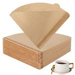 Coffee Filters 01, Set of 200, Disposable Coffee Filter Papers, Size 01，Unbleached Cone Paper Filters for Coffee Dripper & Pour Over Coffee Maker (Natural Brown)