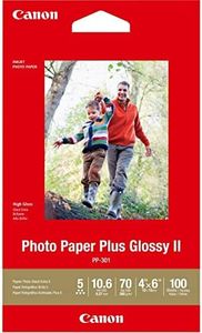 Canon PP3014x6-100 Glossy II 265 gsm Photo Paper, 4 x 6 Inches (100 Sheets)