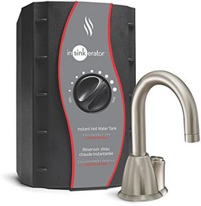 InSinkErator H-HOT100SN-SS Instant Hot Water Dispenser System with Stainless Steel Tank, 1, Satin Nickel