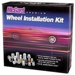 McGard 84538 Chrome/Black, M12 x 1.5 Thread Size) Bulge Style Cone Seat Wheel Installation Kit for 5-Lug Wheels